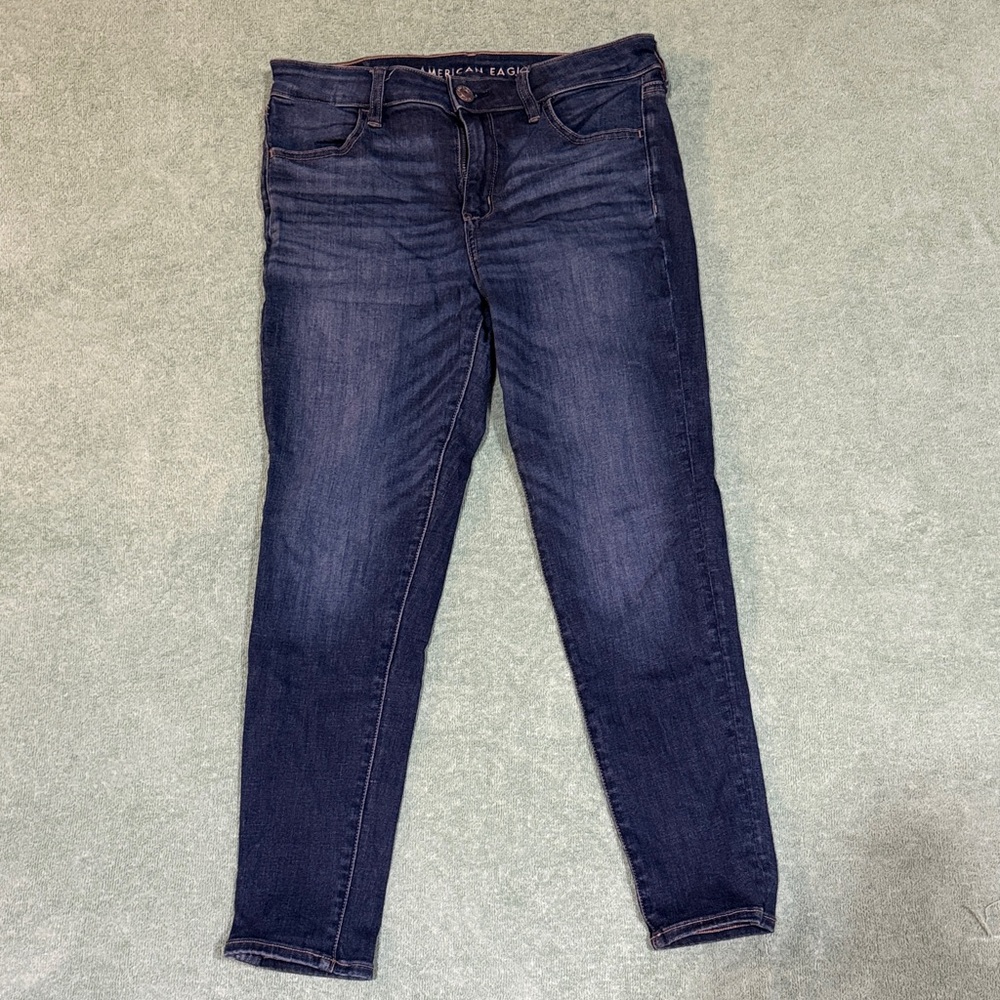 American Eagle Outfitters Women's Dark Blue Skinny Jeans